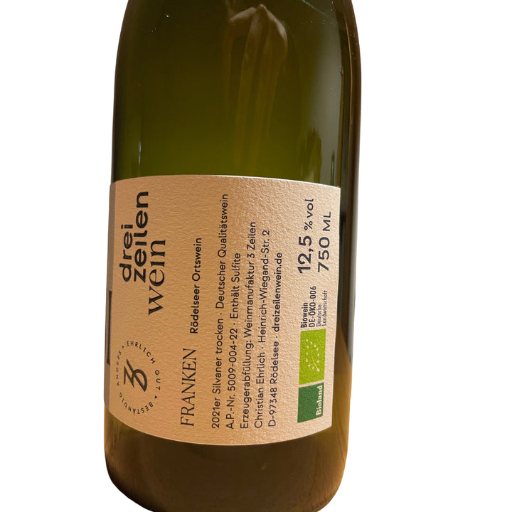 2021 Silvaner Ortswein, Weinmanufaktur 3 Zeilen