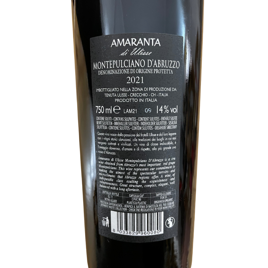 2021 Montepulciano d'Abruzzo Amaranta, Tenuta Ulisse
