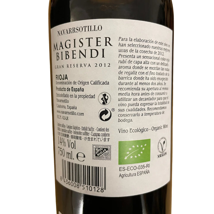 2012 Rioja Gran Reserva Magister Bibendi, Navarrsotillo