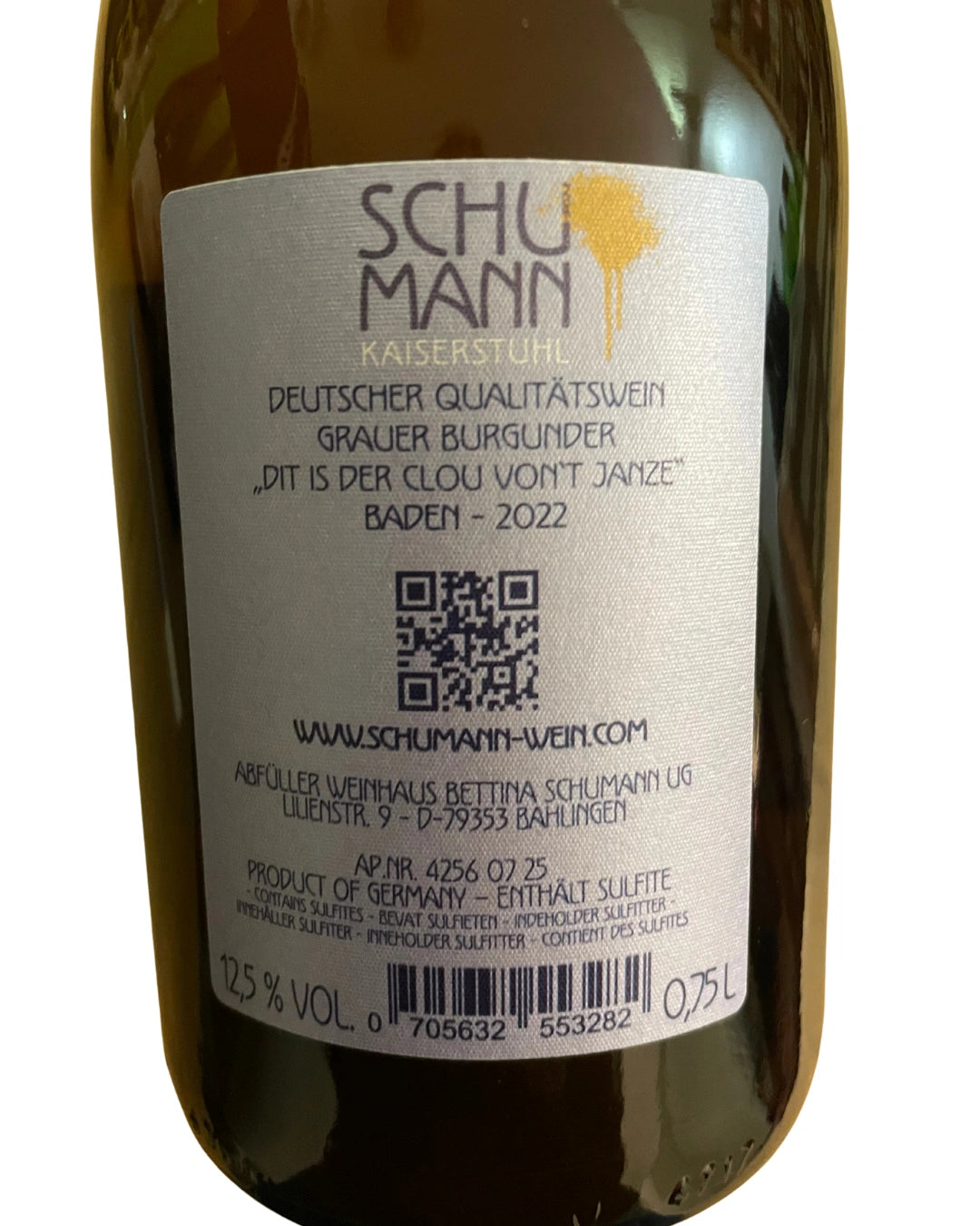 2022 Grauburgunder „Dit is der Clou von‘t Janze“, Bettina Schumann