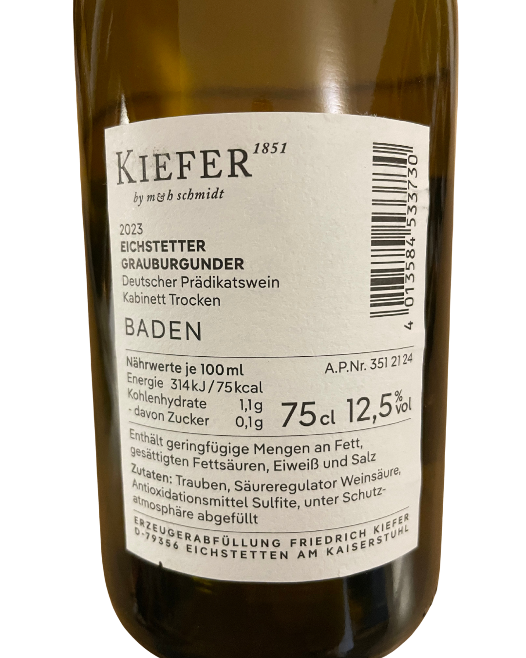 2023 Eichstetter Grauburgunder, Weingut Kiefer