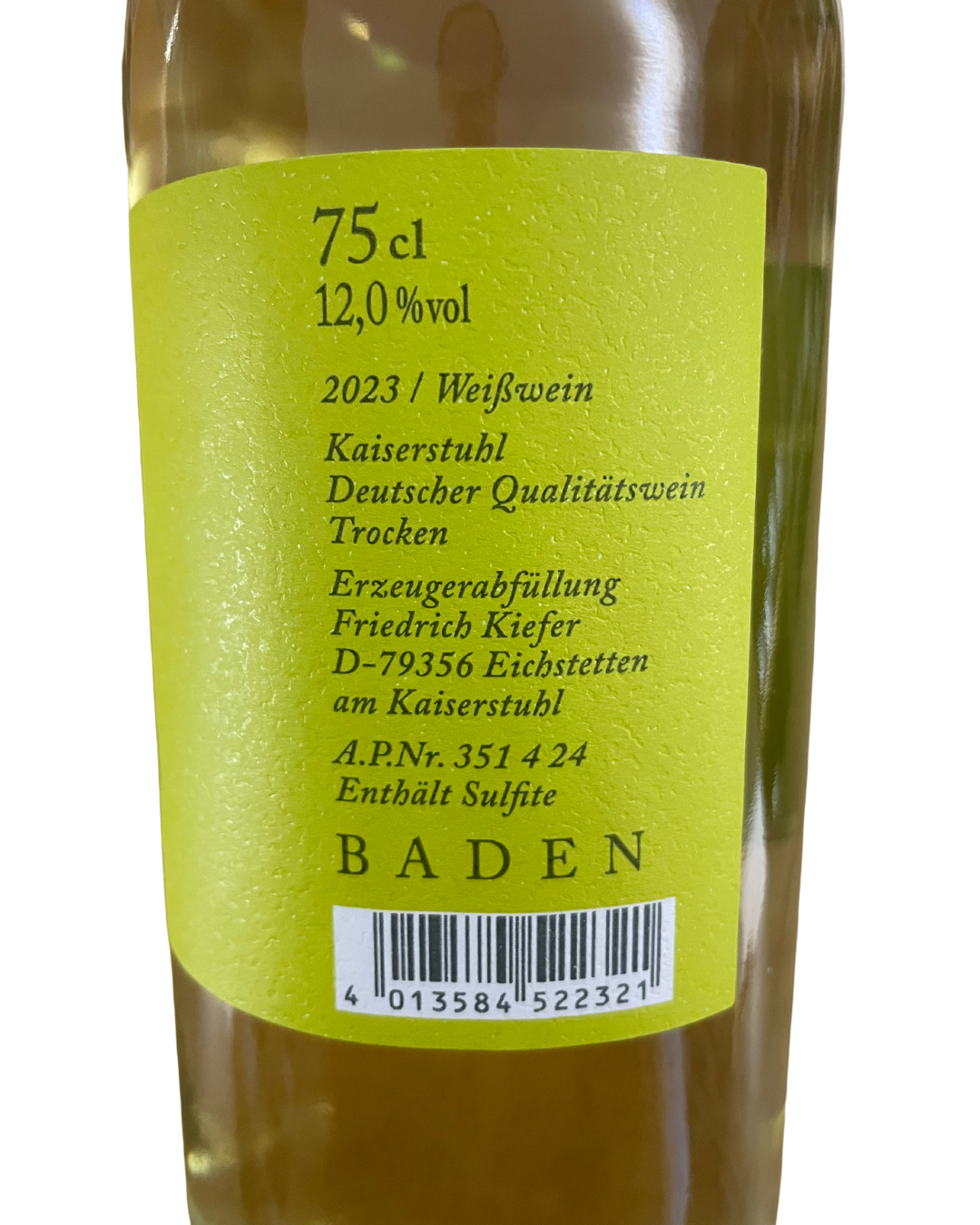 2024 Weißwein Mit den Wolken ziehen, Weingut Kiefer