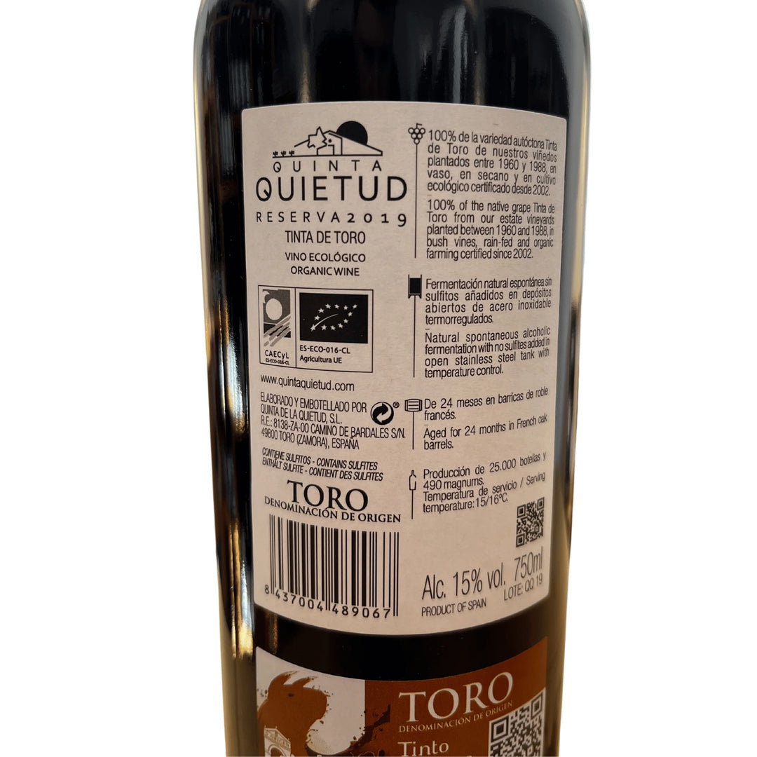 2019 Quinta Quietud Reserva, Quinta de la Quietud (Bio)