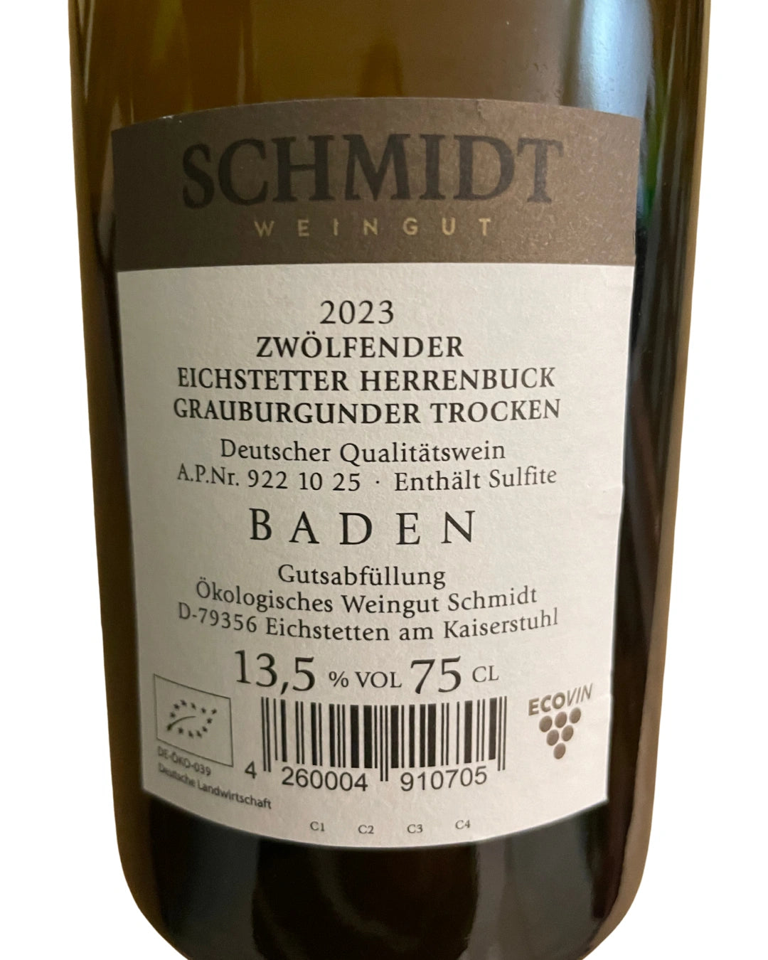 2023 Grauburgunder Zwölfender, Weingut Schmidt (Bio)